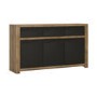 Havana 3 Door 3 Door Sideboard in Black and Oak Effect