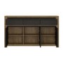 Havana 3 Door 3 Door Sideboard in Black and Oak Effect