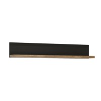 Havana Wall Shelf in Black and Oak Effect