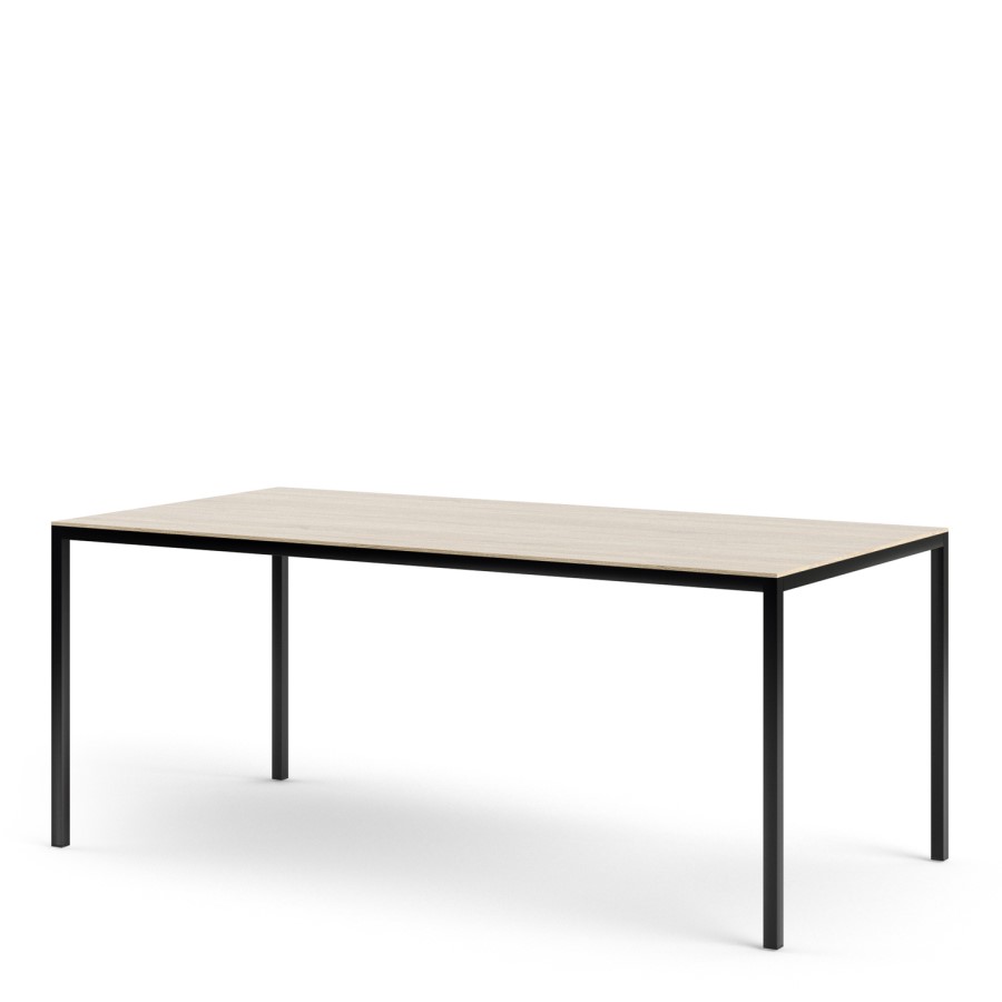 Family Dining Table - Black and Oak Effect