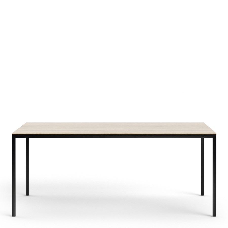 Family Dining Table - Black and Oak Effect