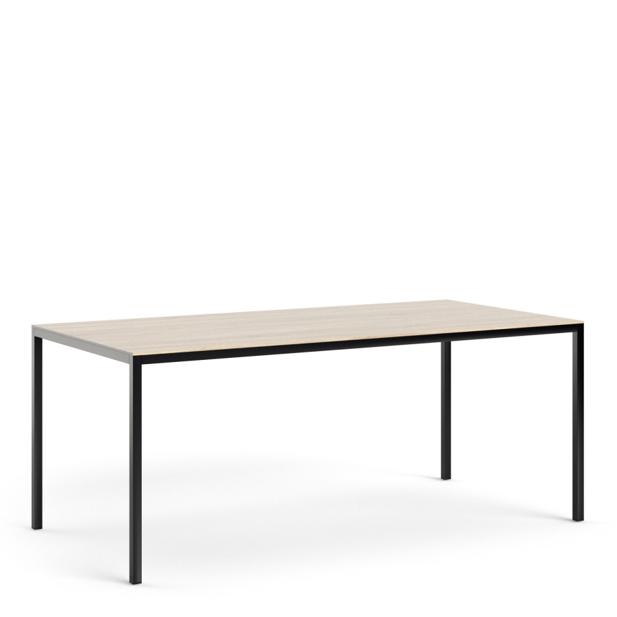 Family Dining Table - Black and Oak Effect