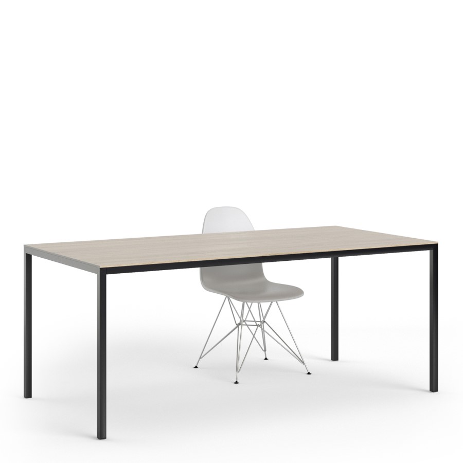Family Dining Table - Black and Oak Effect