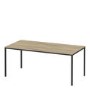 Family Dining Table - Black and Oak Effect