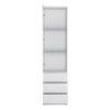 Fribo 1 Door 3 Drawer Display Unit in White High Gloss with Glass Panel