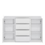 Matte White Sideboard with 2 Doors and 4 Drawers - Fribo
