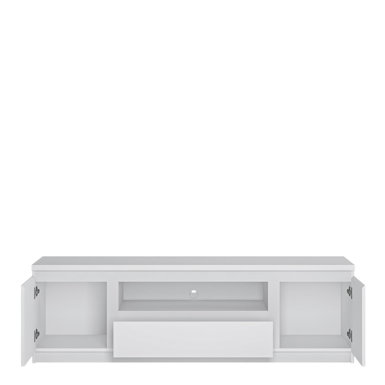 Matte White TV Unit with Storage - TV's up to 50" - Fribo