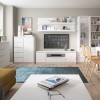 Matte White TV Unit with Storage - TV&#39;s up to 50&quot; - Fribo
