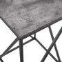 Modern Geometric Square Side Table in Concrete Effect