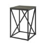 16" Modern Geometric Square Side Table - Slate Grey