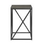 16" Modern Geometric Square Side Table - Slate Grey