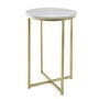 Grey Faux Stone Side Table