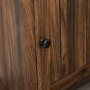 18" Grooved Door Side Table - Dark Walnut