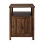 18" Grooved Door Side Table - Dark Walnut