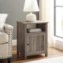 Grooved Door Side Table - Grey Wash