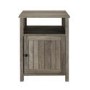 Grooved Door Side Table - Grey Wash