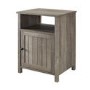 Grooved Door Side Table - Grey Wash