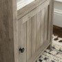 Grooved Door Side Table - Grey Wash