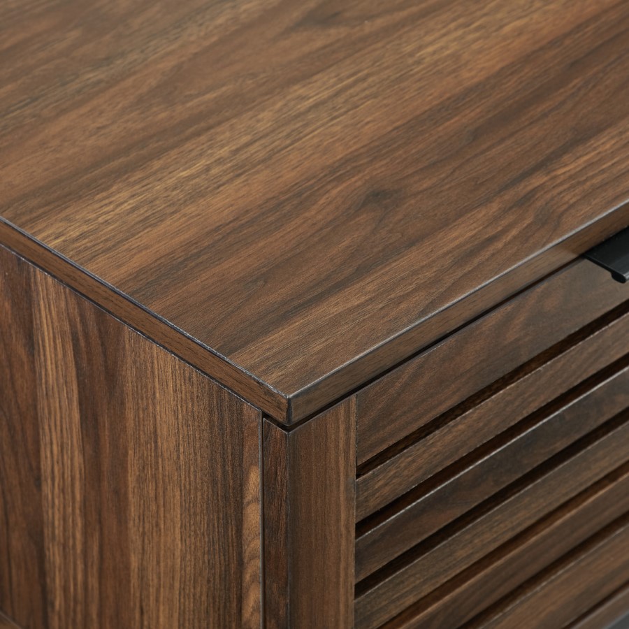 Slat Door Side Table - Dark Walnut