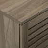 18&quot; Modern Slat Door Side Table - Slate Grey