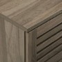 18" Modern Slat Door Side Table - Slate Grey
