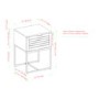 18" Modern Slat Door Side Table - Slate Grey