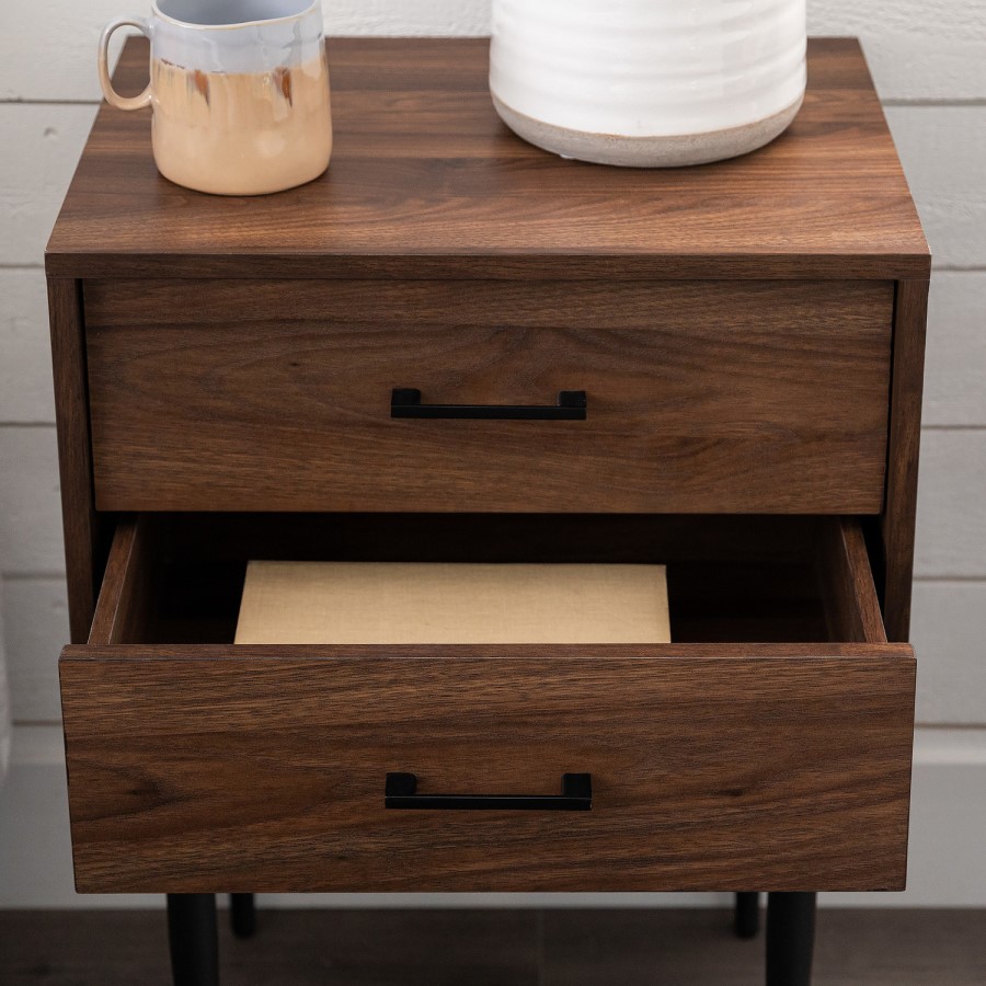 Modern Side Table - Dark Walnut
