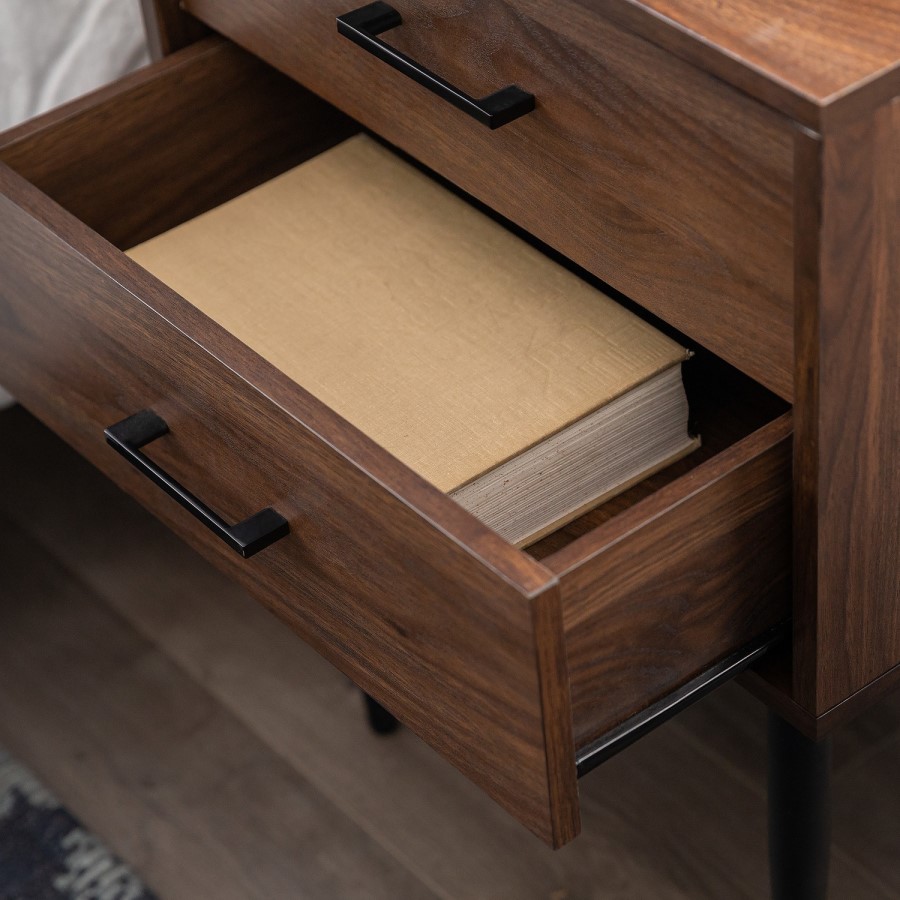 Modern Side Table - Dark Walnut
