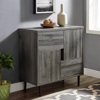 Slate Grey Sideboard with Red Interior