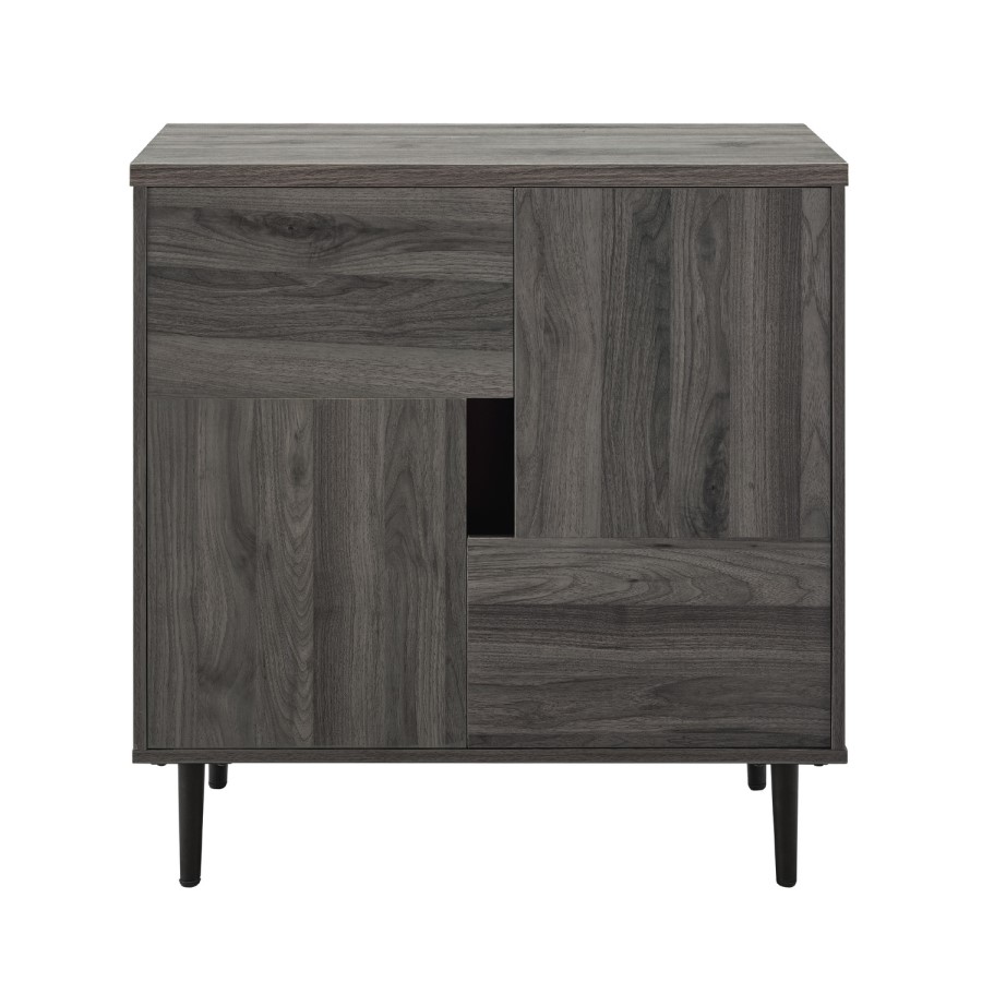 Slate Grey Sideboard with Red Interior