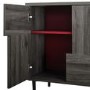 Slate Grey Sideboard with Red Interior