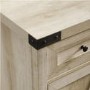 30" Farmhouse Barn Door Accent Cabinet - White Oak