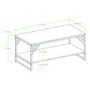 Industrial Metal Accent Coffee Table in Dark Walnut