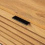 Small Modern Slat Door Coffee Table in English Oak Effect