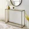 Gold Console Table with Glass Top