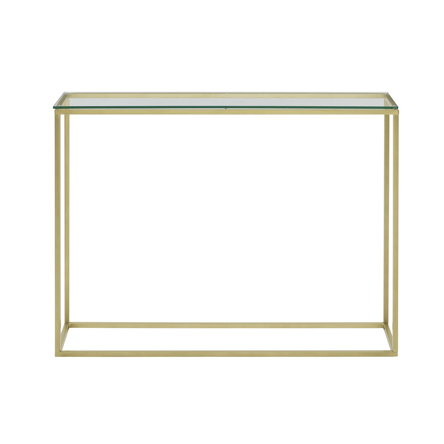 Gold Console Table with Glass Top - Furniture123