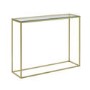 GRADE A1 - Gold Console Table with Glass Top