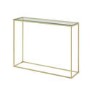 GRADE A1 - Gold Console Table with Glass Top