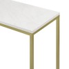 42&quot; Open Box Entry Table - Faux White Marble/Gold