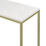 42" Open Box Entry Table - Faux White Marble/Gold