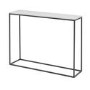 42" Open Box Entry Table - Faux White Marble/Black
