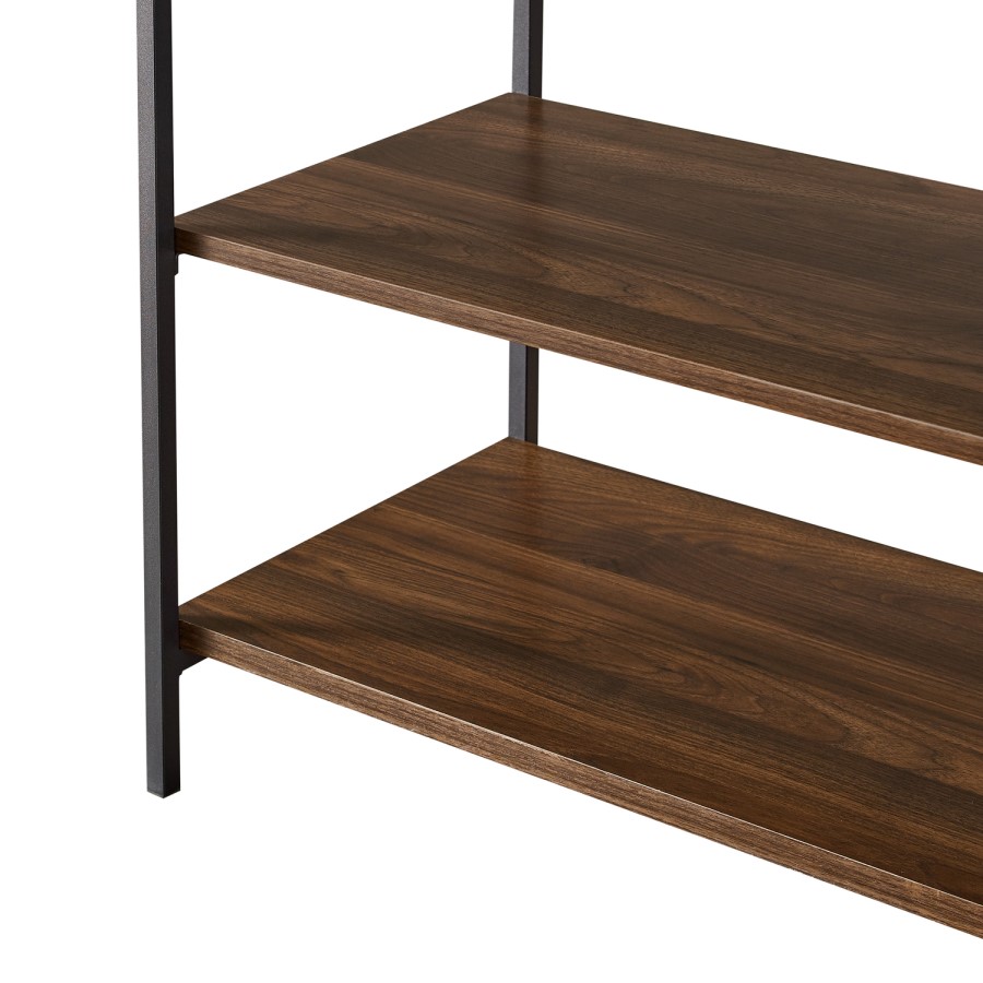 58" 1 Drawer 2 Door Storage Shelf - Dark Walnut