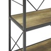 63&quot; Rustic Industrial Bookcase - Rustic Oak