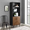 68&quot; Bookmatch Hutch - Solid Black