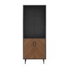 68&quot; Bookmatch Hutch - Solid Black