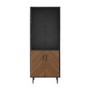 68" Bookmatch Hutch - Solid Black