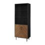 68" Bookmatch Hutch - Solid Black