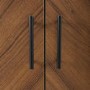 68" Bookmatch Hutch - Solid Black