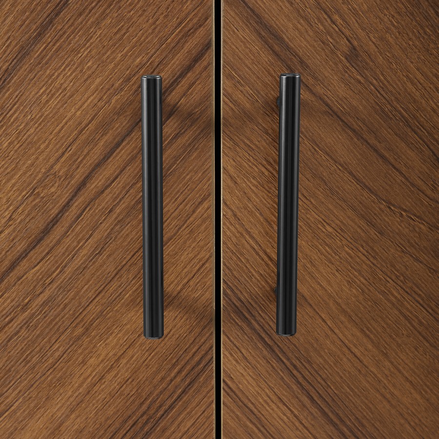 68" Bookmatch Hutch - Solid Black