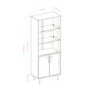 68" Bookmatch Hutch - Solid Black